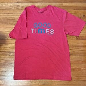 Travis Mathew Good Times Red Graphic Tee Shirt Size Large